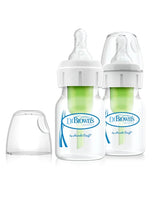Dr. Brown’s Pack De 2 Biberons Anti-Colique Étroit  Avec Tétine Pour Prématuré – 60ml